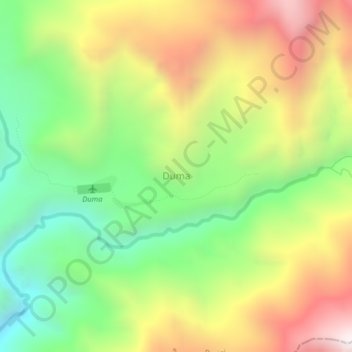 Duma topographic map, elevation, terrain