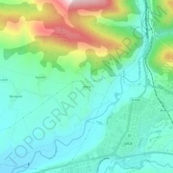 Asieso topographic map, elevation, terrain