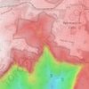 Lodore Falls topographic map, elevation, terrain