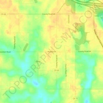 Rosinton topographic map, elevation, terrain