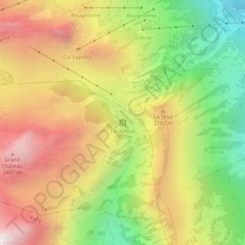 Lui d'Aout topographic map, elevation, terrain