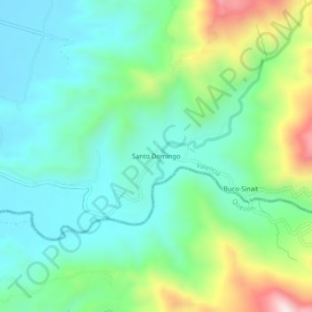 Santo Domingo topographic map, elevation, terrain