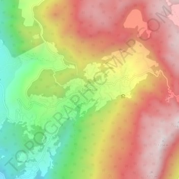 İslamlar topographic map, elevation, terrain