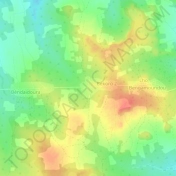 Bessi topographic map, elevation, terrain