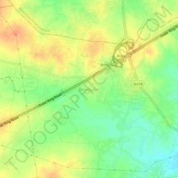 Bongulur topographic map, elevation, terrain