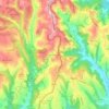 Monte Calgara topographic map, elevation, terrain