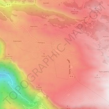 Pišče topographic map, elevation, terrain