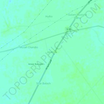 Ali Khan topographic map, elevation, terrain