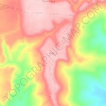 Visiga topographic map, elevation, terrain