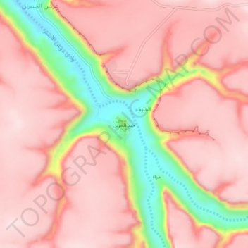 Hayd al Jazil topographic map, elevation, terrain