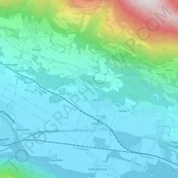 Pusarnitz topographic map, elevation, terrain