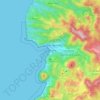 Soufriere topographic map, elevation, terrain