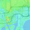 Estuary topographic map, elevation, terrain