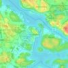 Drottningholm topographic map, elevation, terrain