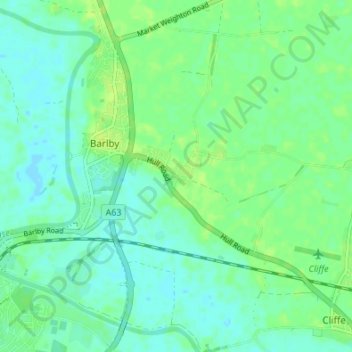 Osgodby topographic map, elevation, terrain