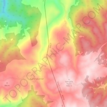 İkizce topographic map, elevation, terrain