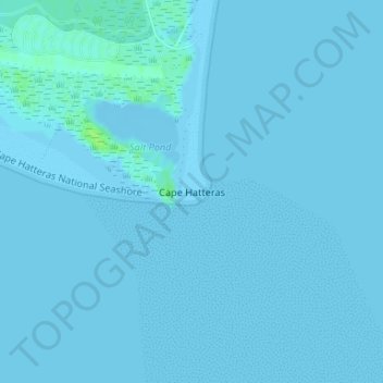 Cape Hatteras topographic map, elevation, terrain