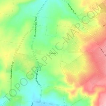 Cawdor topographic map, elevation, terrain
