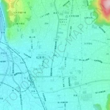 葭町 topographic map, elevation, terrain