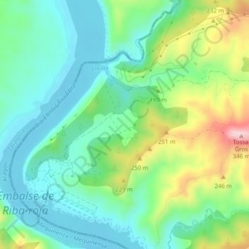 les Canotes topographic map, elevation, terrain