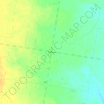 McCook topographic map, elevation, terrain
