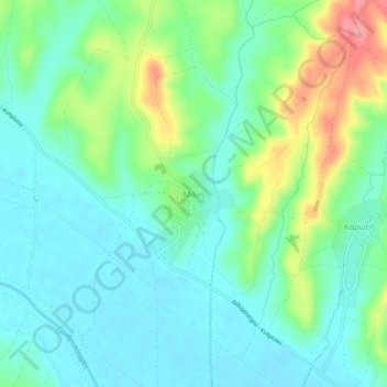 Mani topographic map, elevation, terrain
