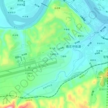 刘家院子 topographic map, elevation, terrain