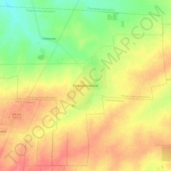 Novosyolovskoye topographic map, elevation, terrain