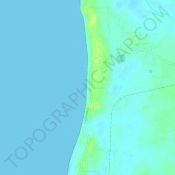 Kihim Beach topographic map, elevation, terrain