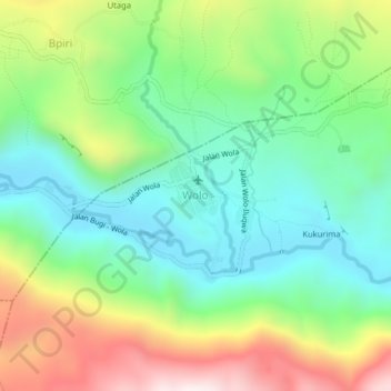 Wolo topographic map, elevation, terrain