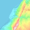 Catumbela topographic map, elevation, terrain