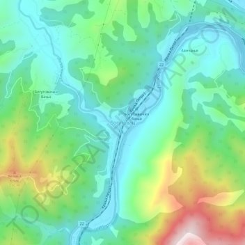 Bogutovac topographic map, elevation, terrain