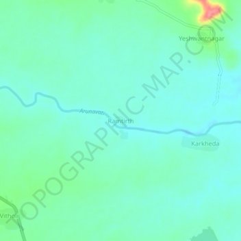 Ramtirth topographic map, elevation, terrain