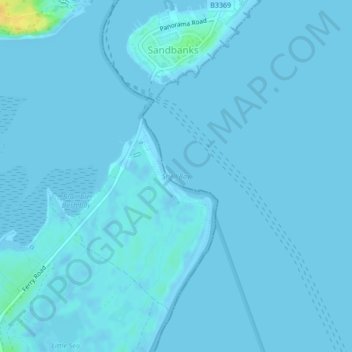 Shell Bay topographic map, elevation, terrain