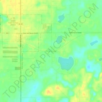 Pine Grove topographic map, elevation, terrain