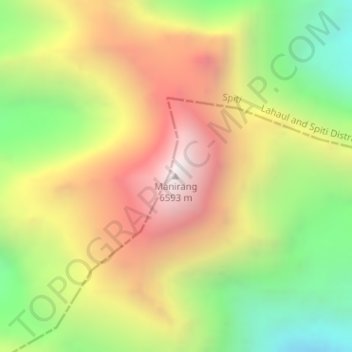 Manirang topographic map, elevation, terrain