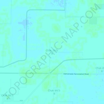 Chak 26/3-R topographic map, elevation, terrain