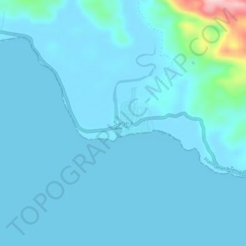 Sagea topographic map, elevation, terrain