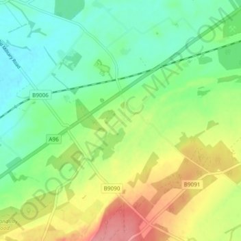 Lochside topographic map, elevation, terrain