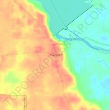 Town Bluff topographic map, elevation, terrain