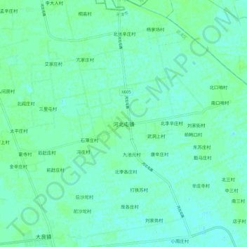 Hebeitun topographic map, elevation, terrain