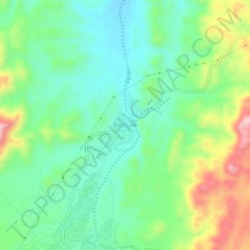 Berhale topographic map, elevation, terrain