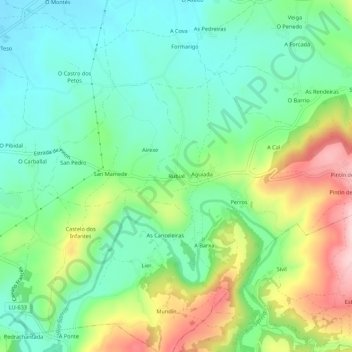 Rubial topographic map, elevation, terrain