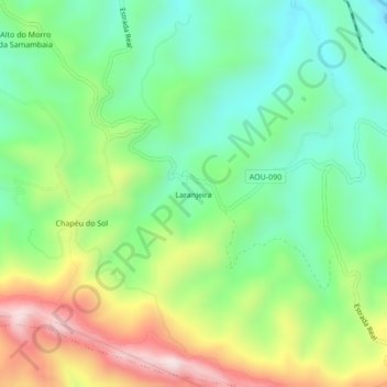 Laranjeira topographic map, elevation, terrain