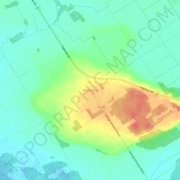 Minesing Topographic Map Elevation Terrain   Thumbnail 