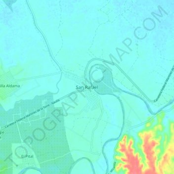 San Rafael topographic map, elevation, terrain