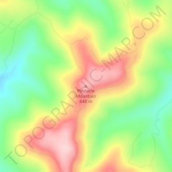 Pinnacle Mountain topographic map, elevation, terrain