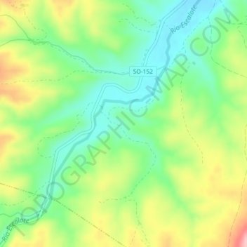 Muleto topographic map, elevation, terrain