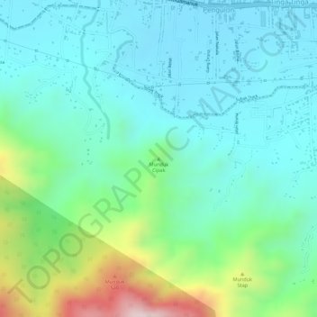 Munduk Cipak topographic map, elevation, terrain