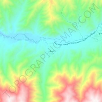 Andarab topographic map, elevation, terrain